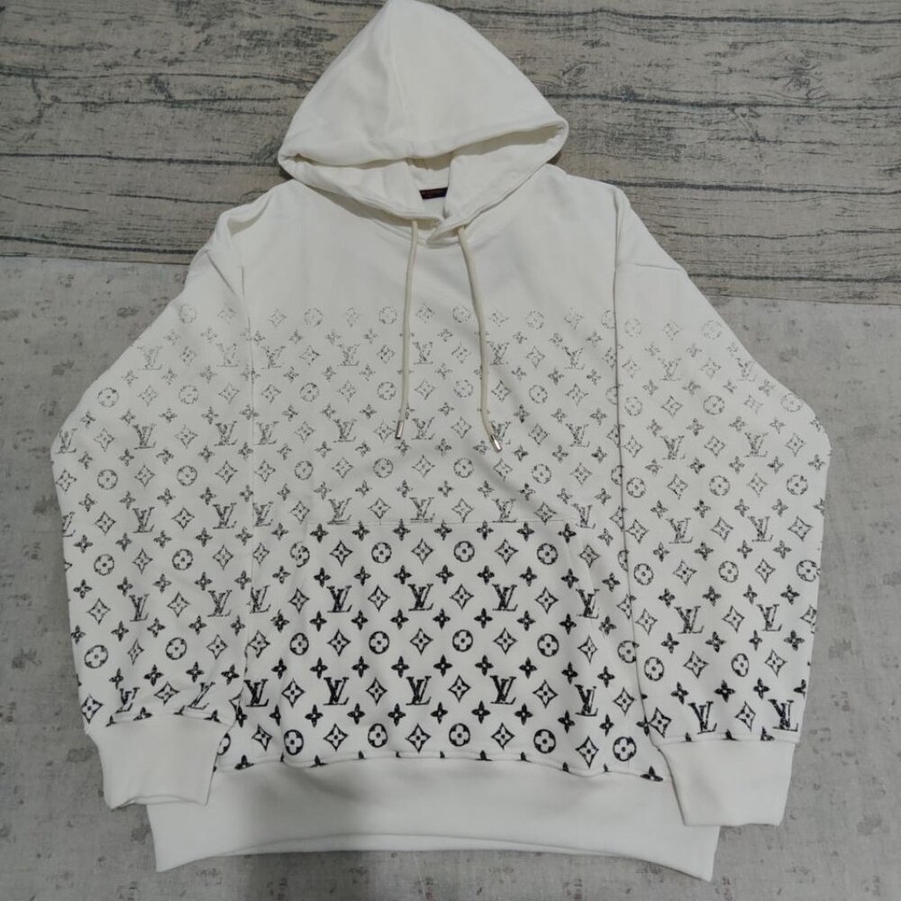 Louis Vuitton Gradient Monogram White Hoodie